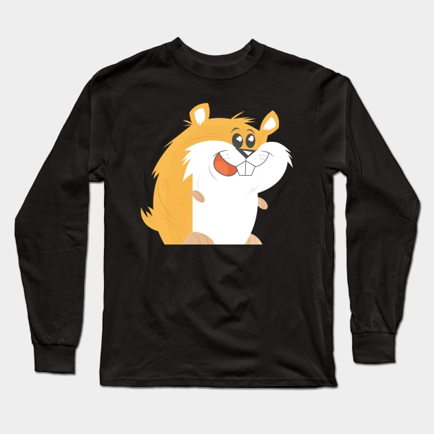 hamster funny cartoon for kids Long Sleeve T-Shirt by Midoart